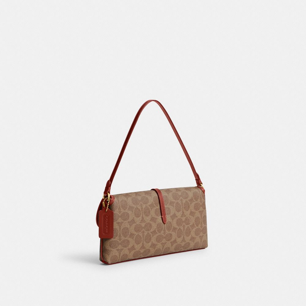 Coach Hamptons Bag In Signature Canvas Marrom Vermelhas | COH864892
