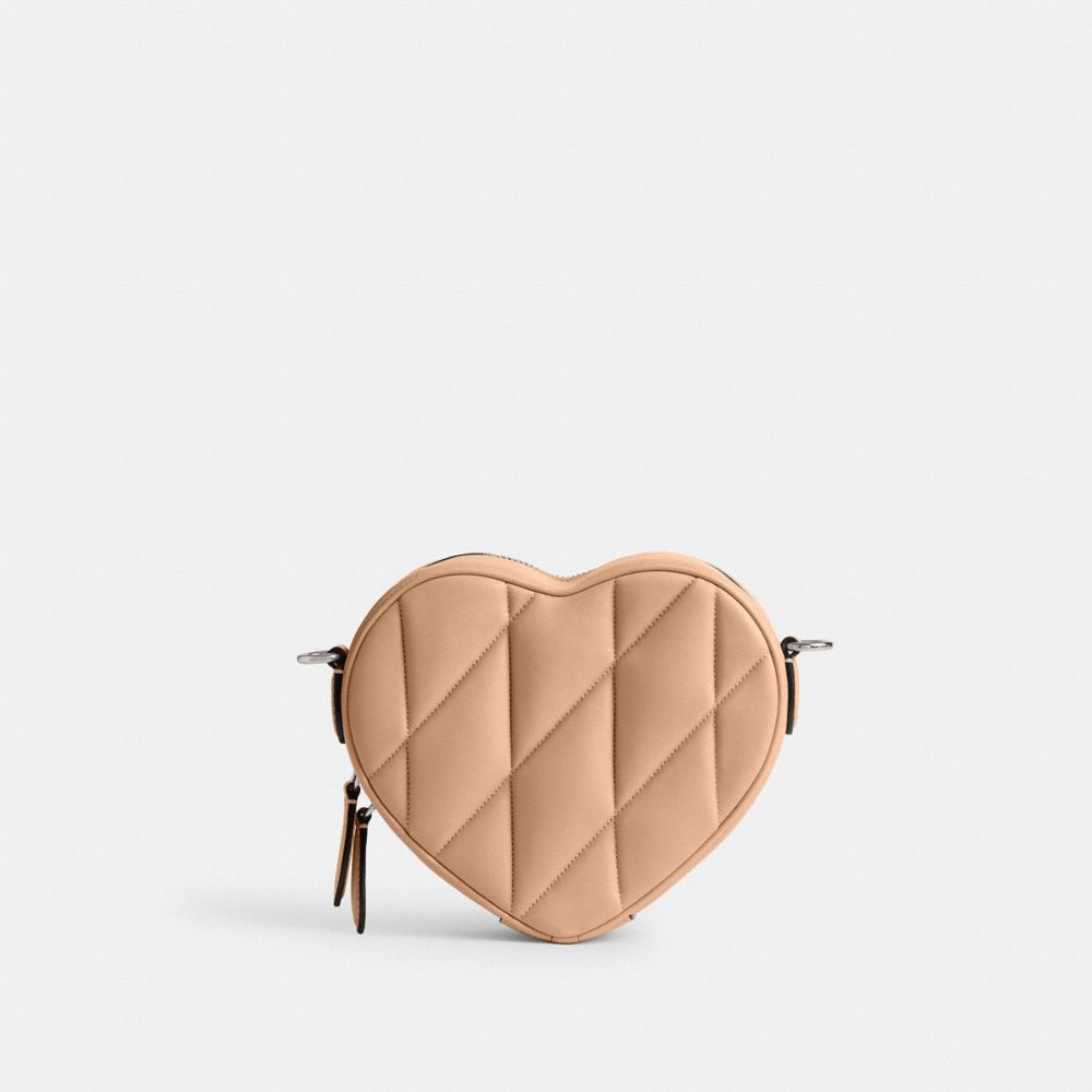 Coach Heart Crossbody Bag With Quilting Prateadas | COH864748