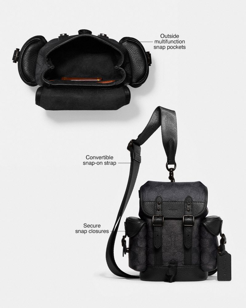 Coach Hitch Backpack 13 In Signature Canvas Cinzentas | COH866492