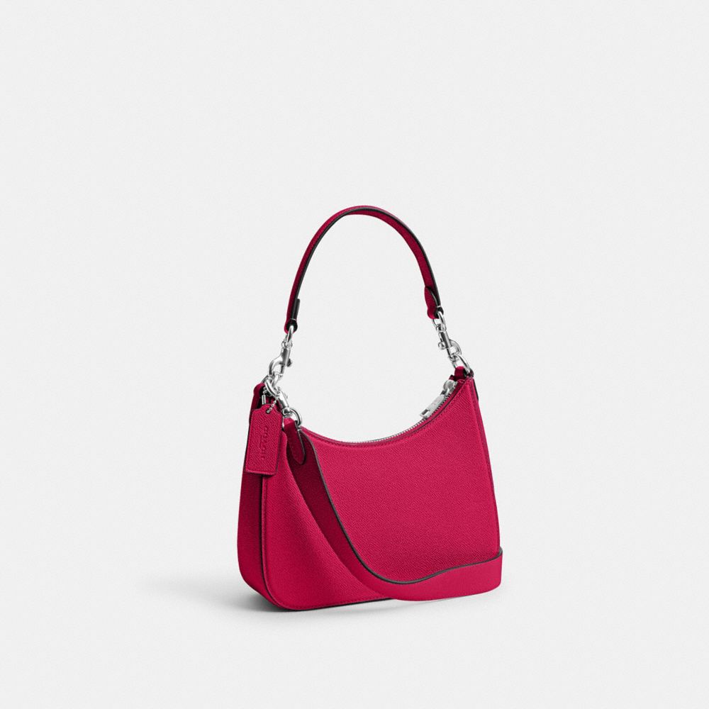 Coach Hobo Crossbody Bag With Signature Canvas Rosa | COH866551