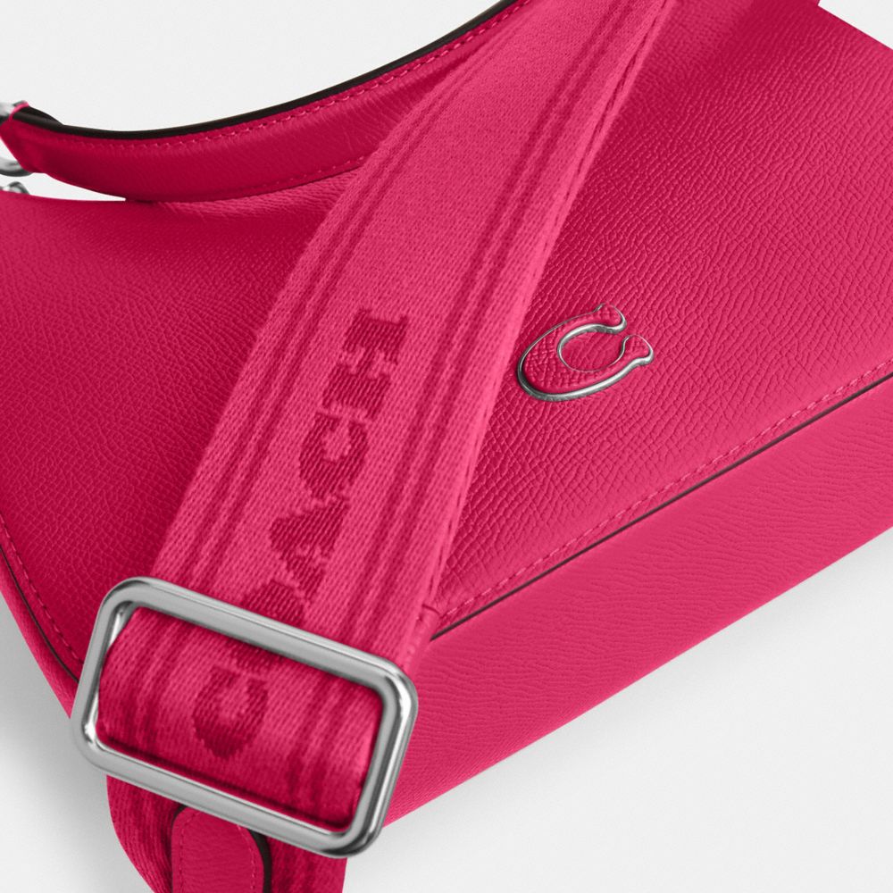 Coach Hobo Crossbody Bag With Signature Canvas Rosa | COH866551