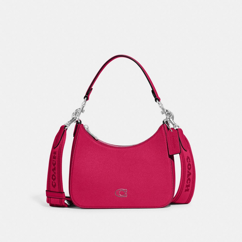 Coach Hobo Crossbody Bag With Signature Canvas Rosa | COH866551