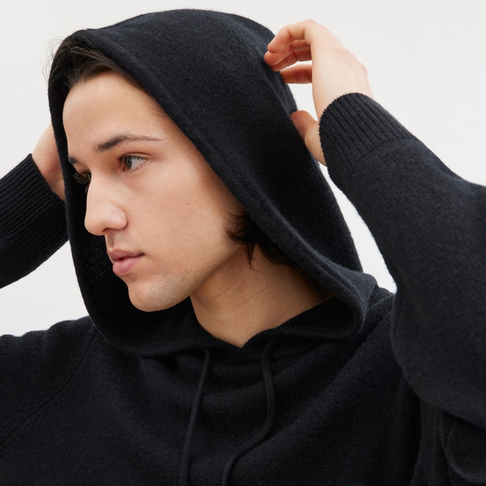 Coach Hooded Sweater Pretas | COH866888