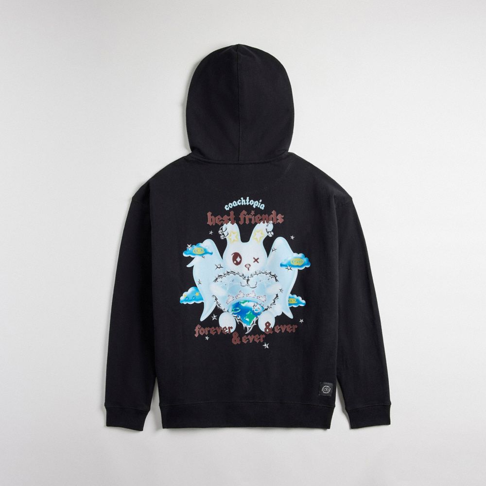 Coach Hoodie: Best Friends Bunny Pretas | COH866894