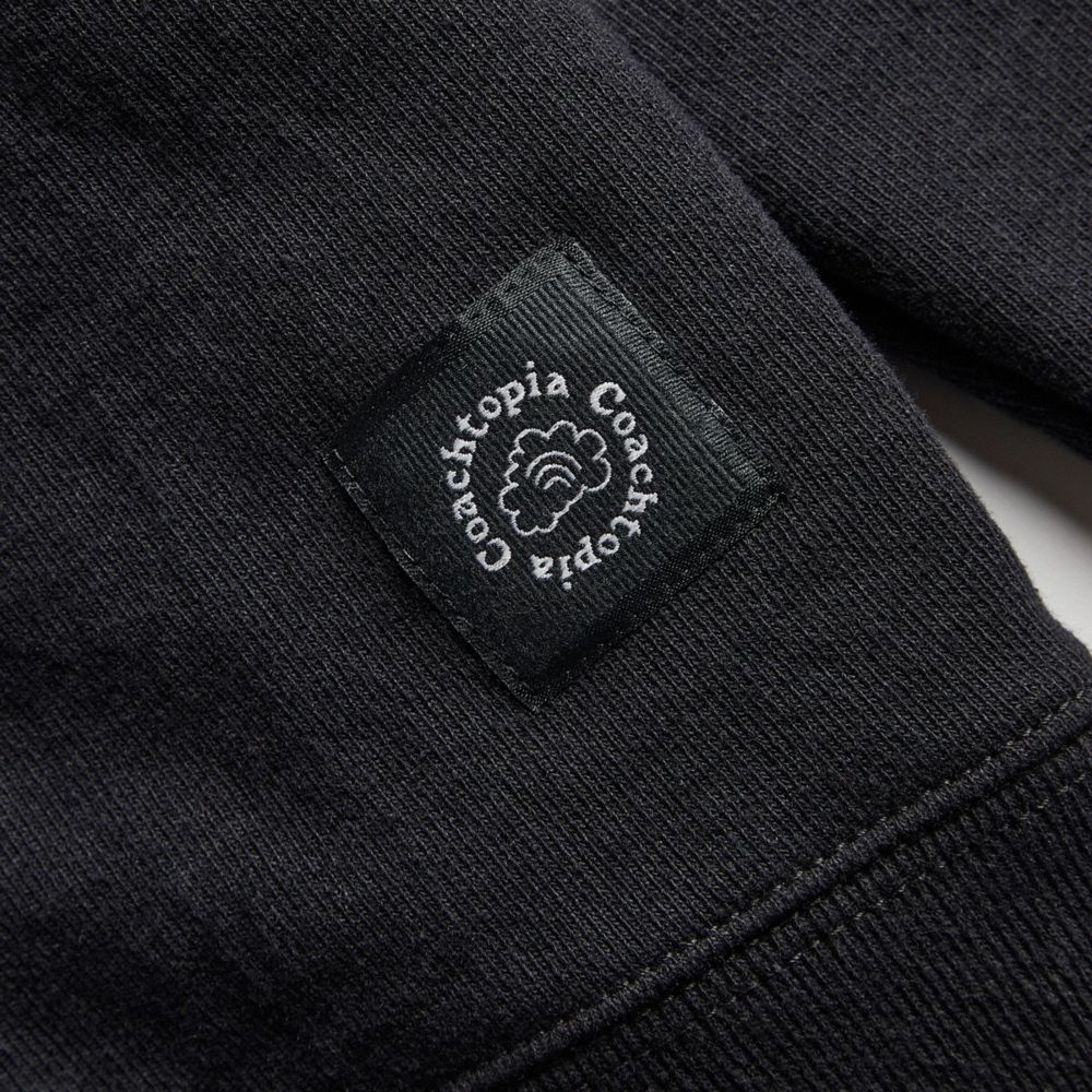 Coach Hoodie: Coachtopia Graphic Label Pretas | COH866893