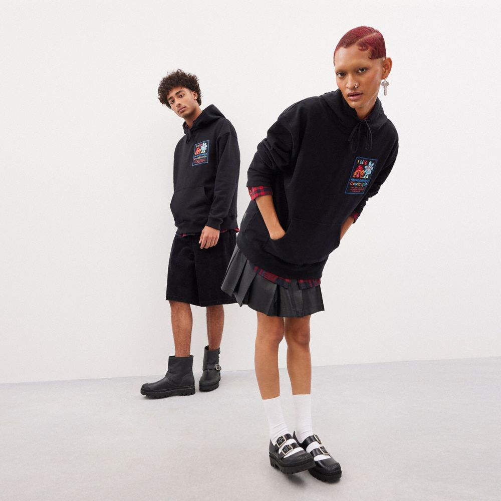 Coach Hoodie: Coachtopia Graphic Label Pretas | COH866893