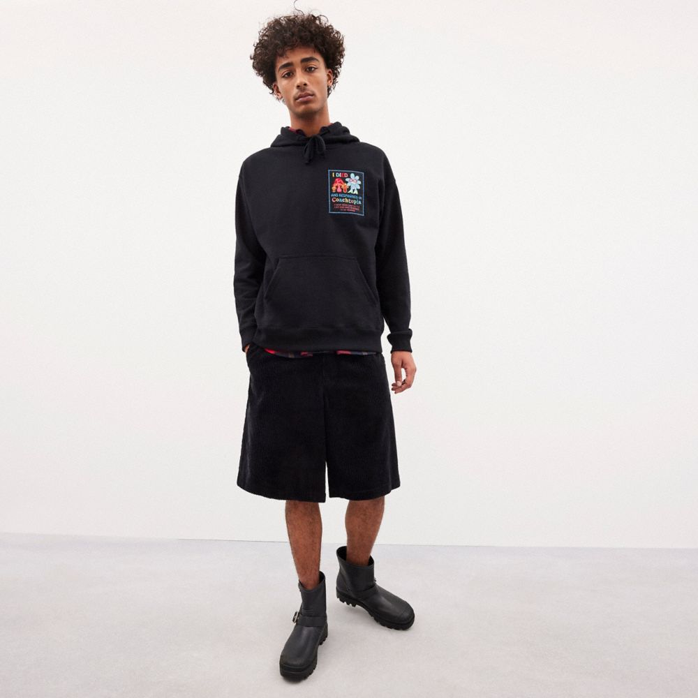 Coach Hoodie: Coachtopia Graphic Label Pretas | COH866893
