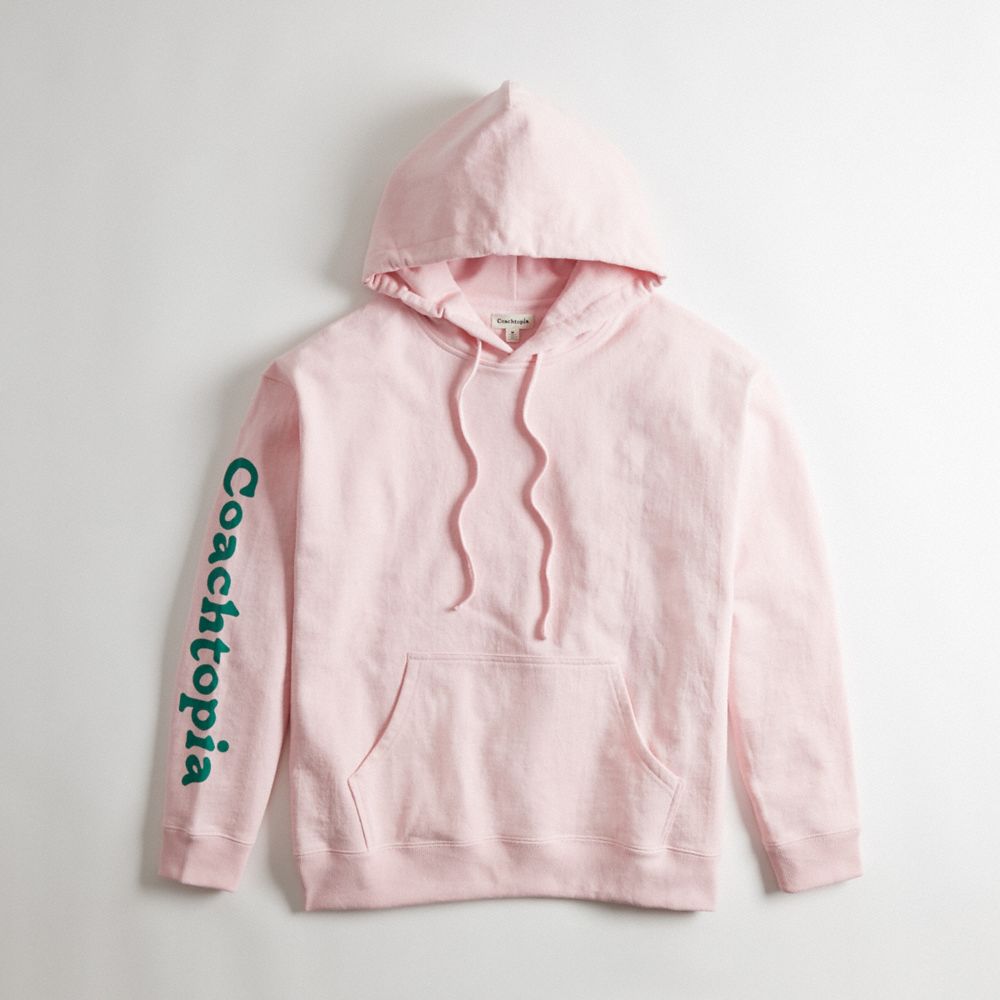 Coach Hoodie In 100% Recycled Cotton: 3 Clouds Rosa Multicoloridas | COH865959