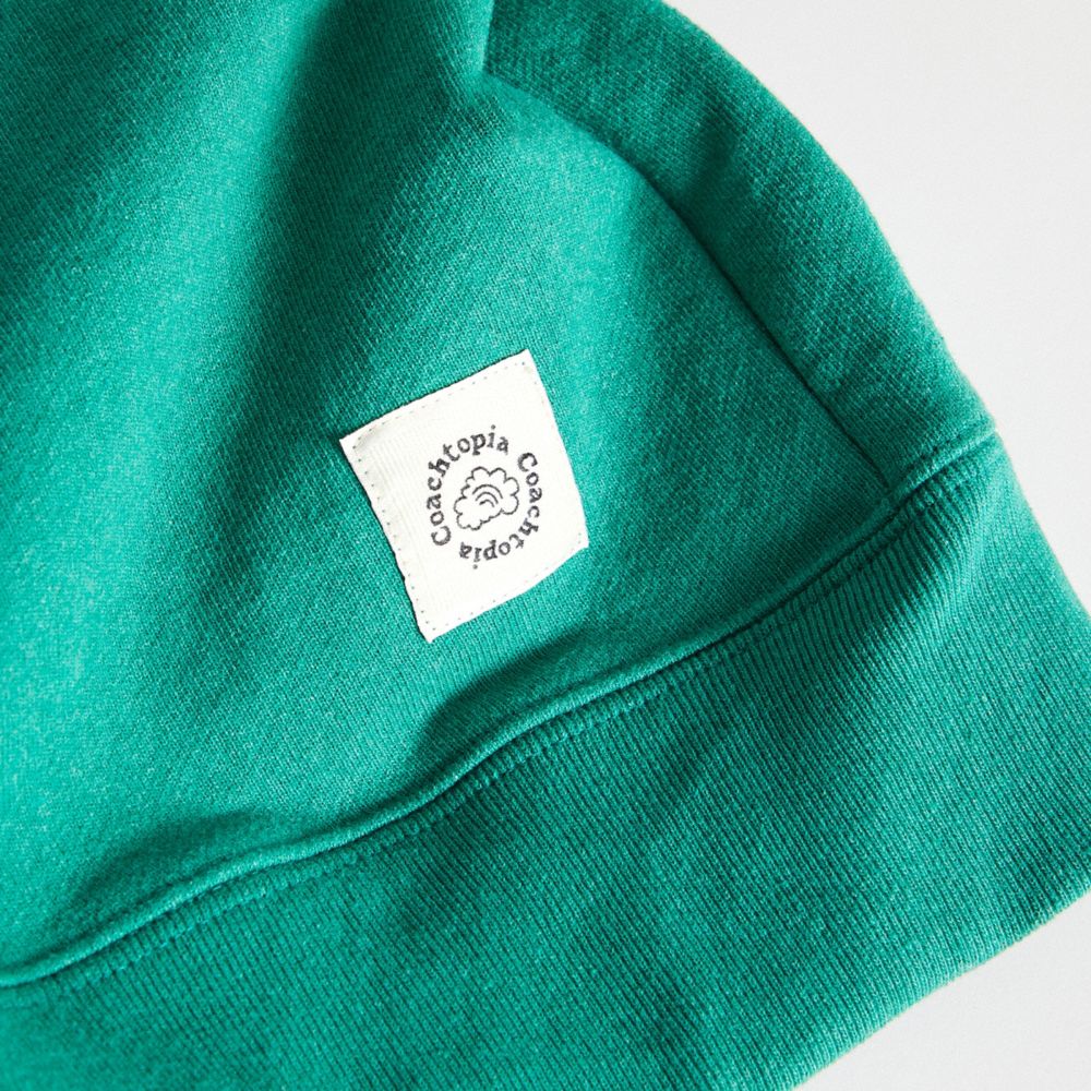 Coach Hoodie In 100% Recycled Cotton: This Is Coachtopia Verdes Multicoloridas | COH865962