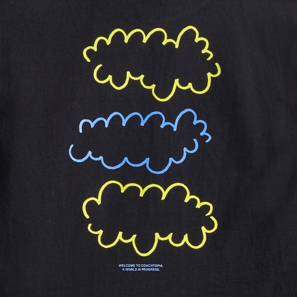 Coach Hoodie In 98% Recycled Cotton: 3 Clouds Pretas | COH866895
