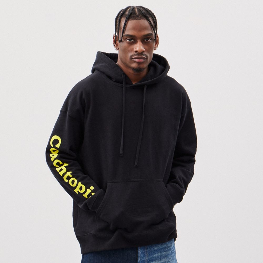 Coach Hoodie In 98% Recycled Cotton: 3 Clouds Pretas | COH866895