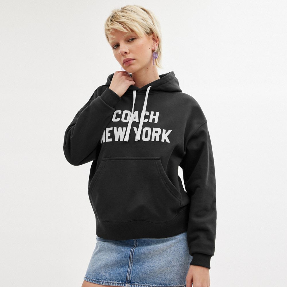 Coach Hoodie Sweatshirt Pretas | COH866905