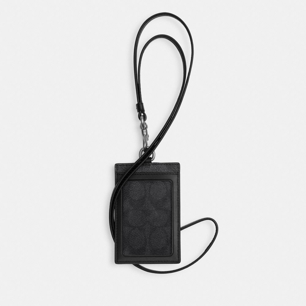 Coach Id Lanyard In Signature Canvas Cinzentas | COH865687