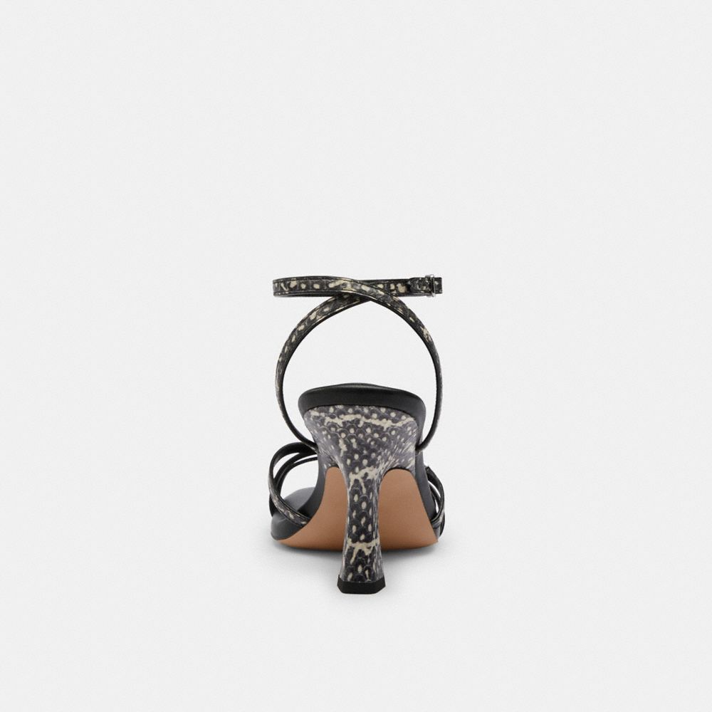 Coach Kelsey Sandal In Snakeskin Bege | COH865758