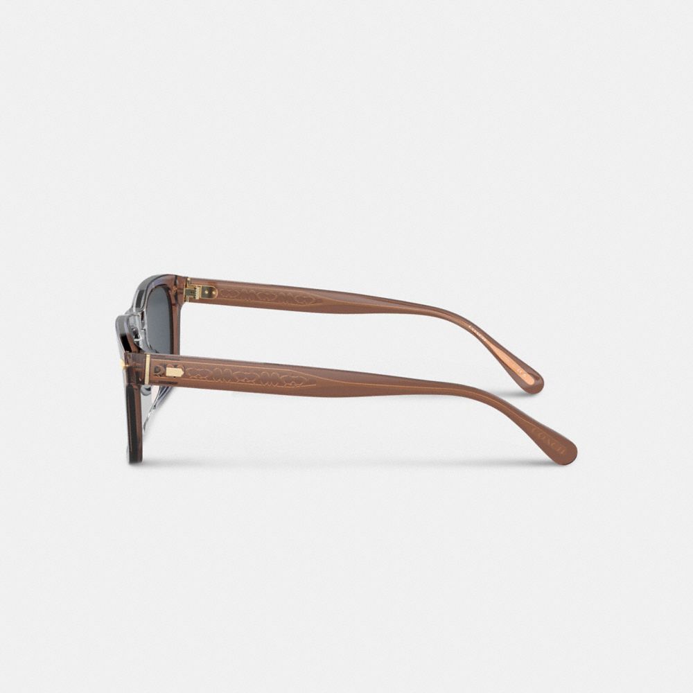 Coach Keyhole Square Sunglasses Marrom Azuis Cinzentas | COH867060