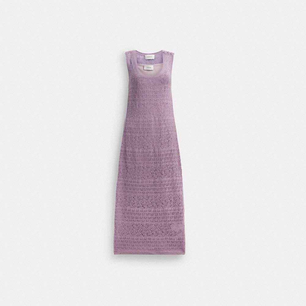 Coach Lace Knit Dress Roxo | COH866063
