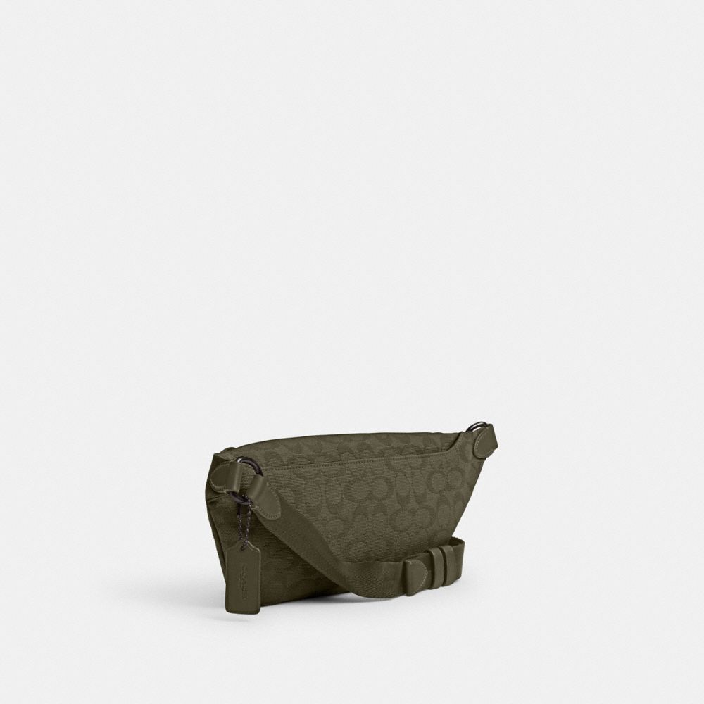 Coach League Belt Bag In Signature Canvas Jacquard Verdes | COH866576