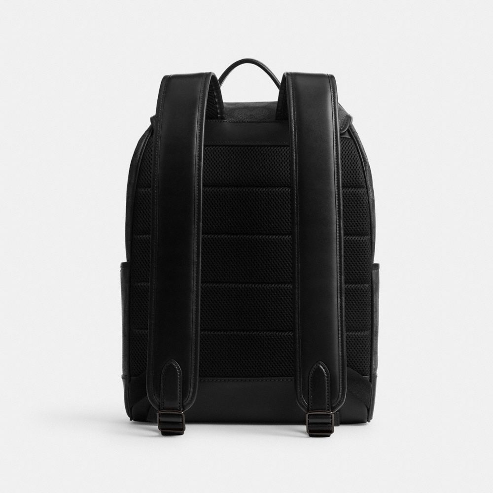 Coach League Flap Backpack In Signature Canvas Cinzentas | COH866516