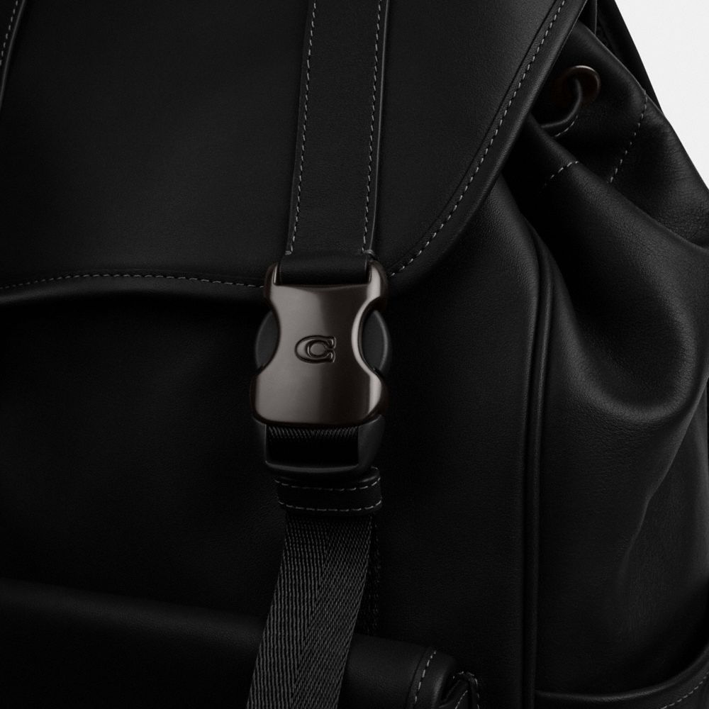 Coach League Flap Backpack Pretas | COH866490