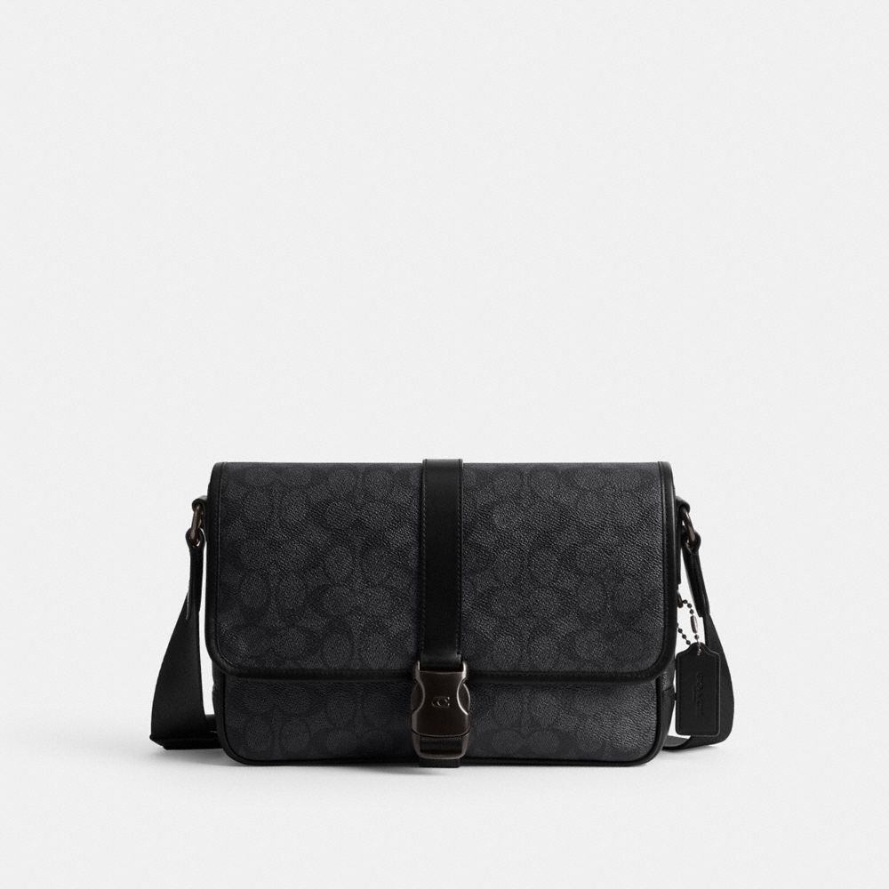 Coach League Messenger Bag In Signature Canvas Cinzentas | COH866615