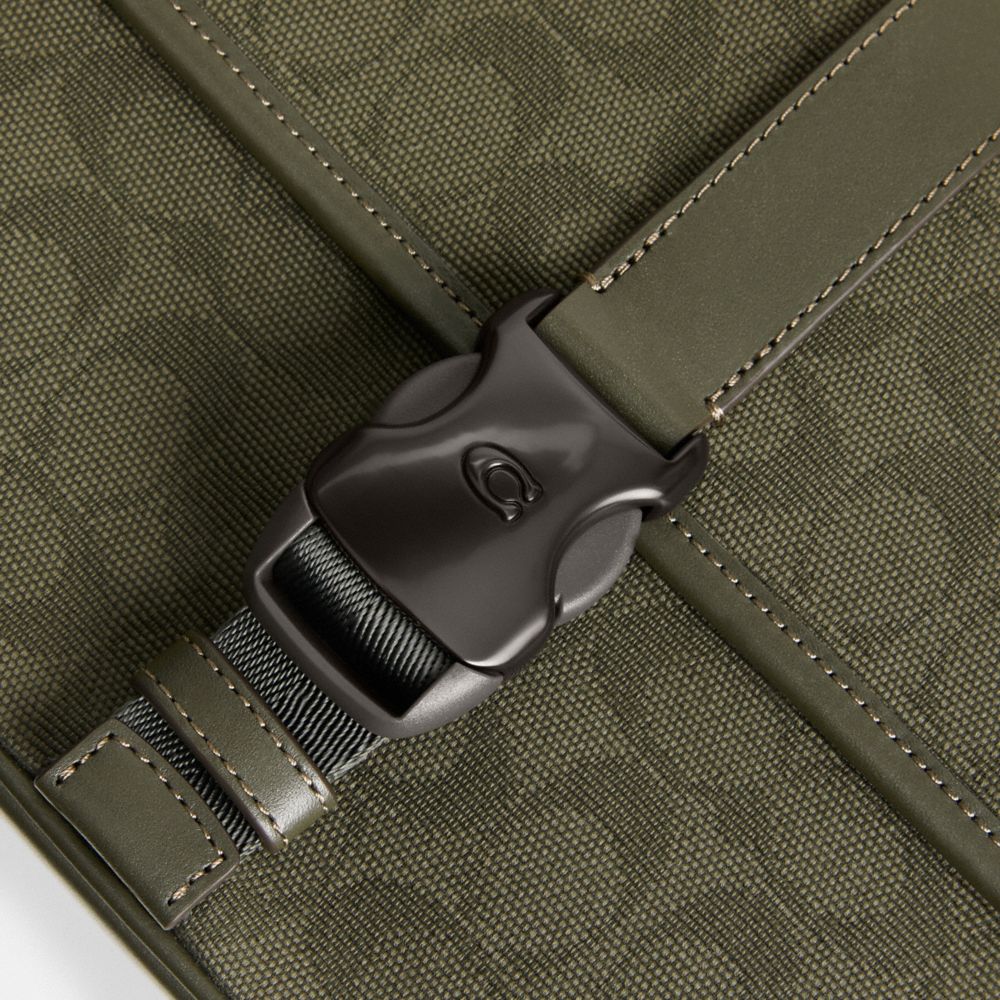Coach League Messenger Bag In Signature Canvas Jacquard Verdes | COH866617