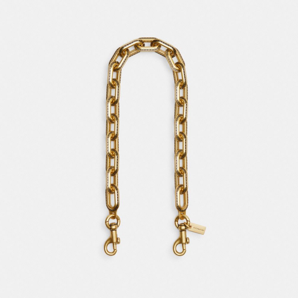 Coach Link Chain Strap Douradas | COH866429