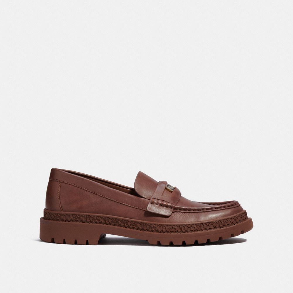 Coach Loafer With Signature Coin Marrom | COH866828