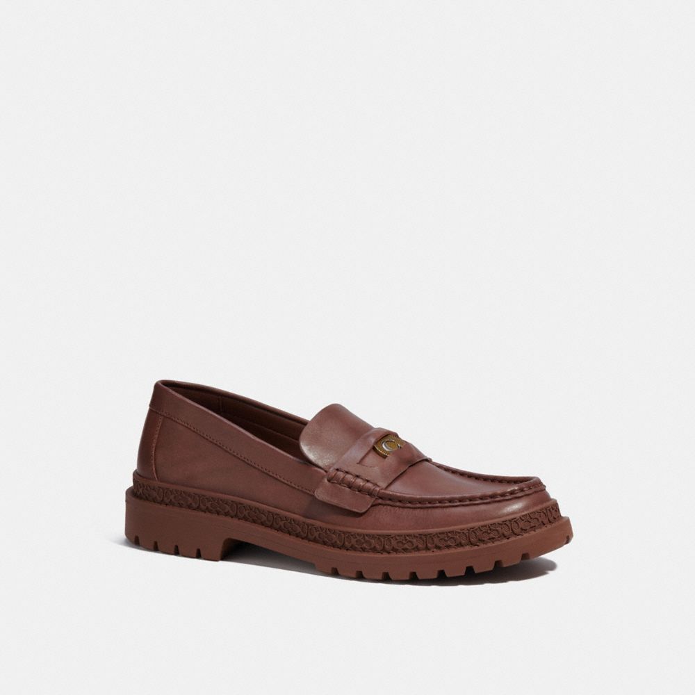 Coach Loafer With Signature Coin Marrom | COH866828