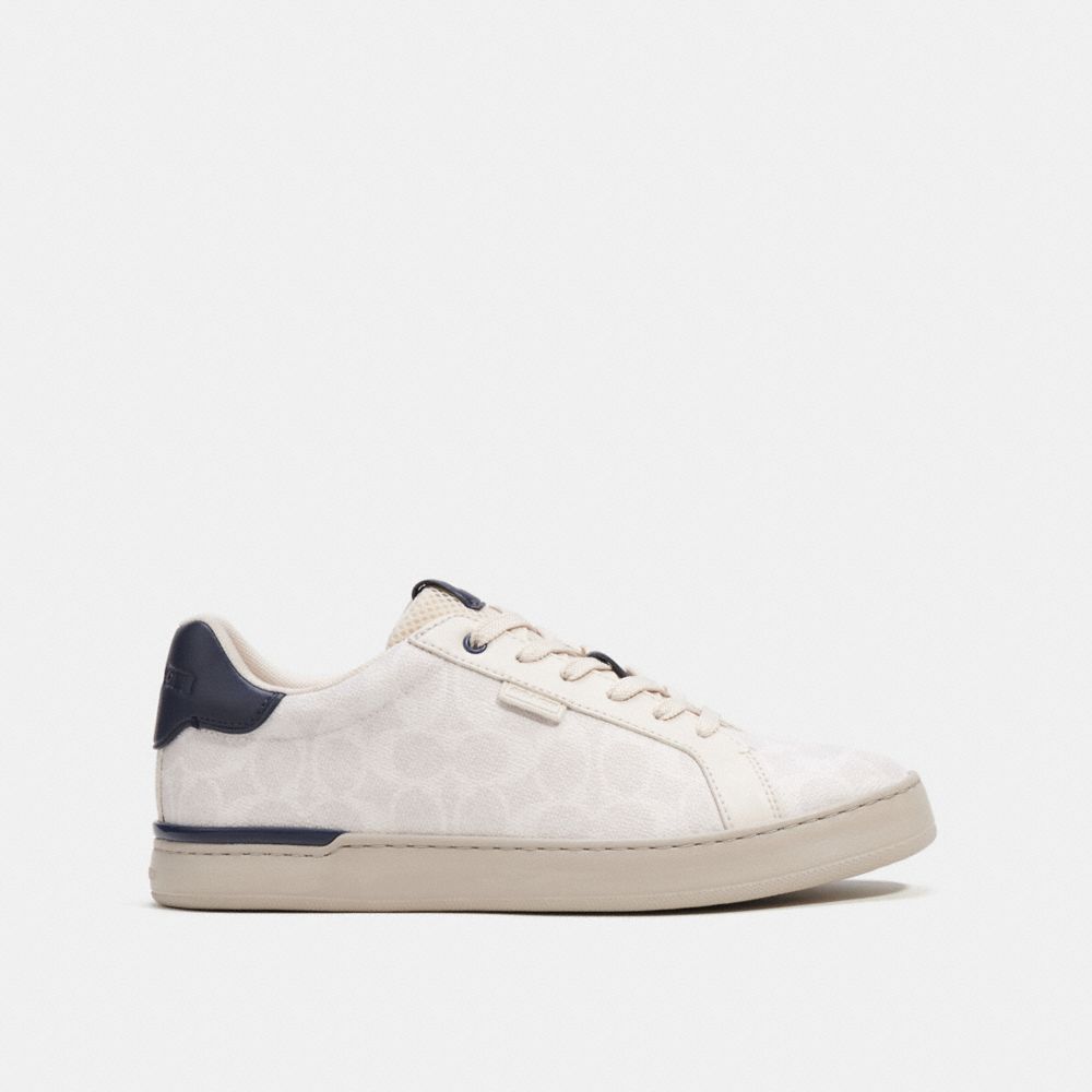 Coach Lowline Low Top Sneaker In Signature Canvas Azuis Escuro | COH866780