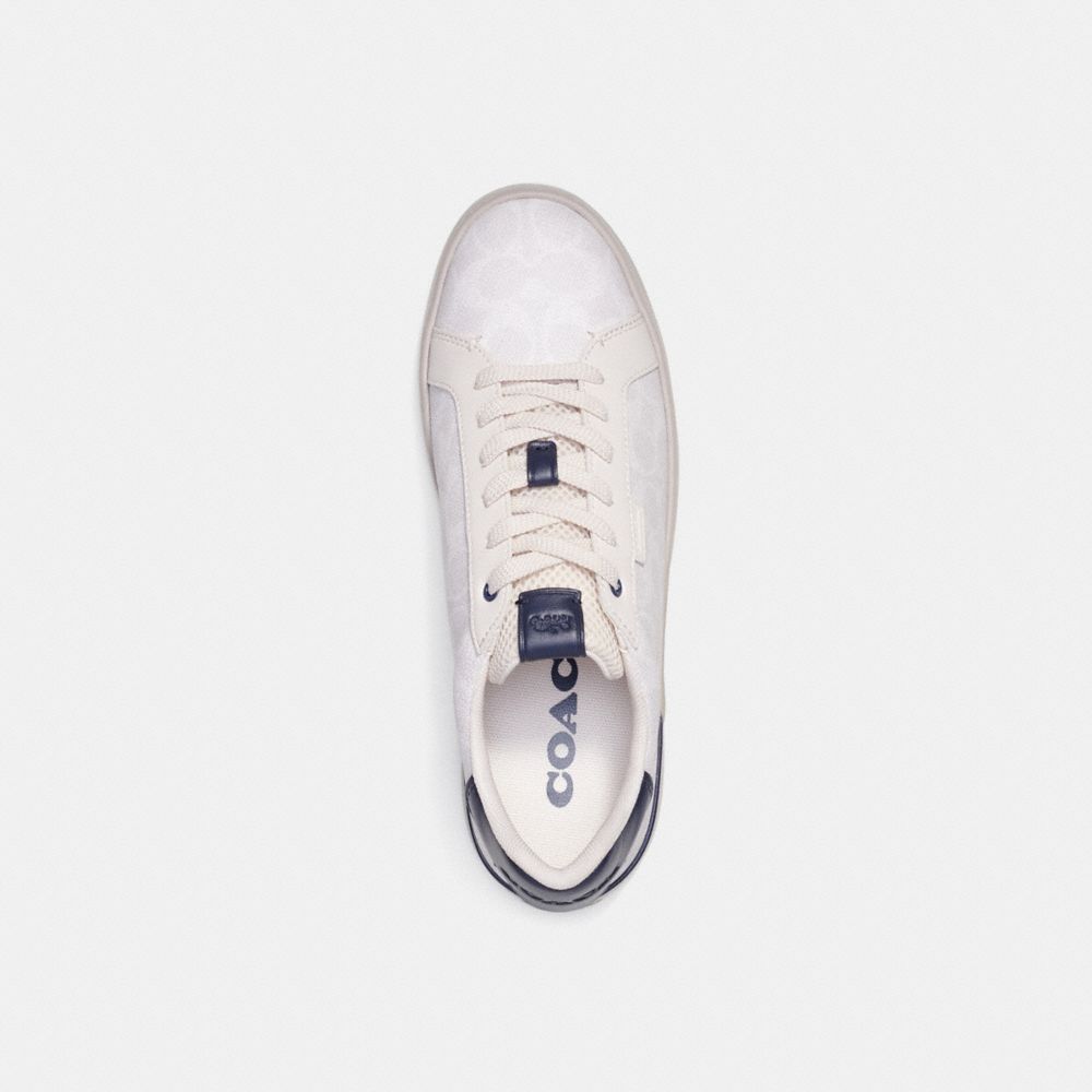 Coach Lowline Low Top Sneaker In Signature Canvas Azuis Escuro | COH866780