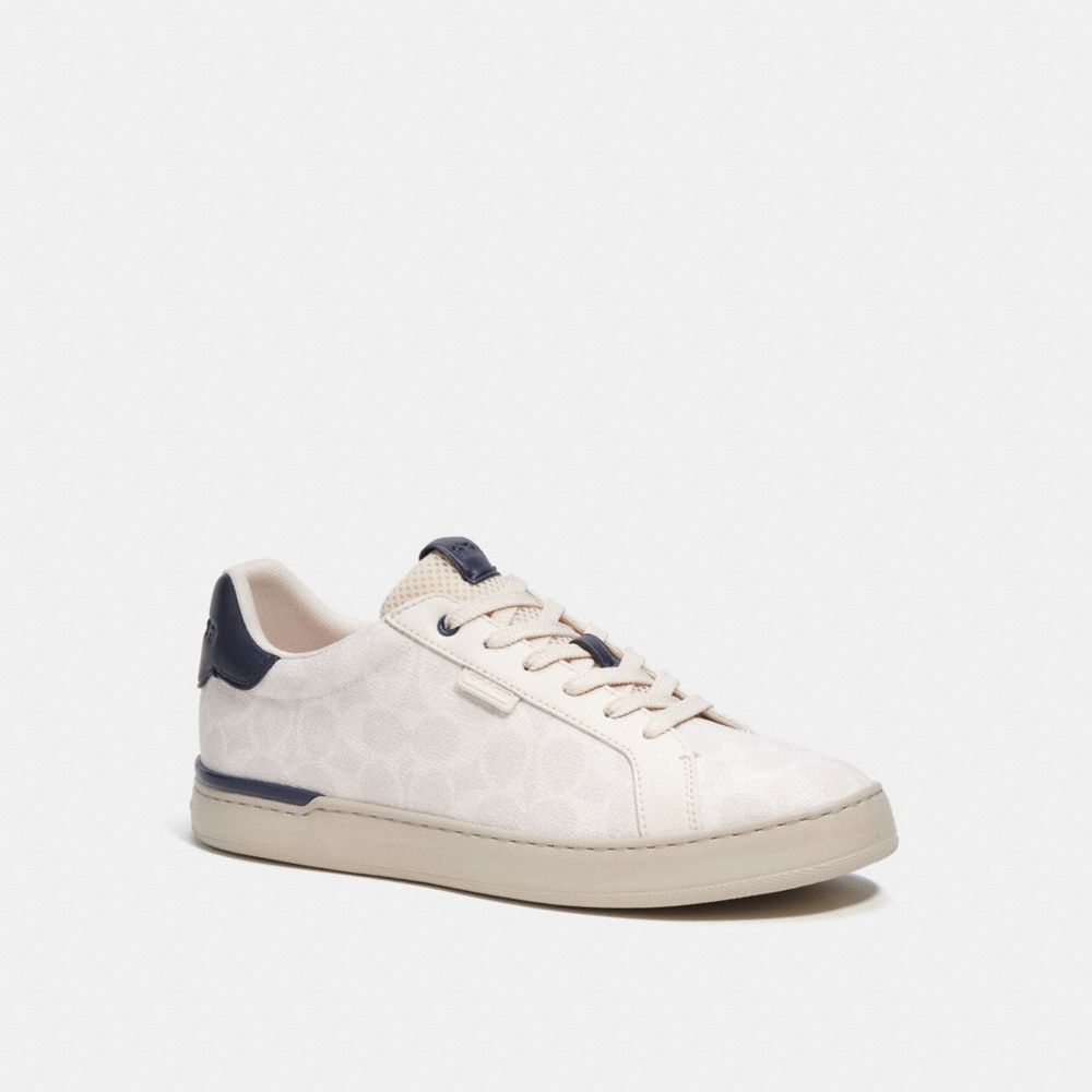 Coach Lowline Low Top Sneaker In Signature Canvas Azuis Escuro | COH866780