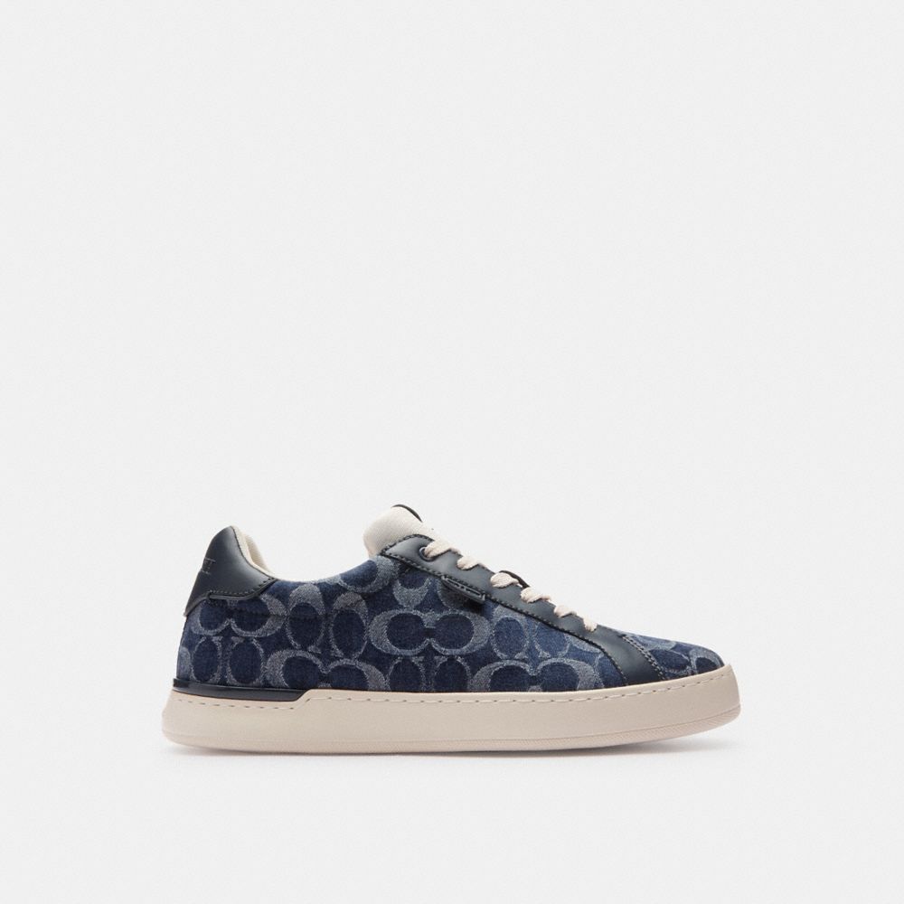 Coach Lowline Low Top Sneaker In Signature Denim Azuis | COH866818