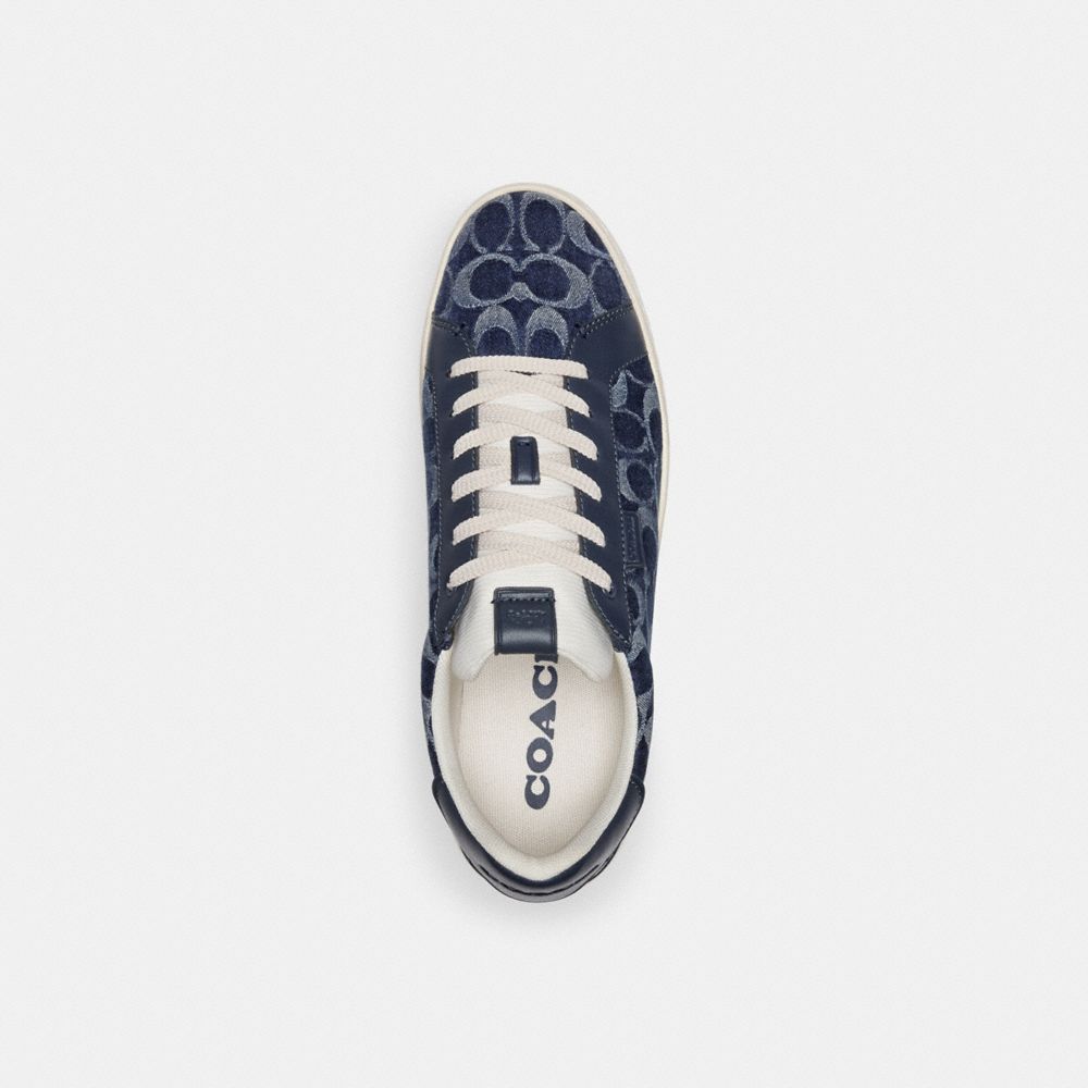Coach Lowline Low Top Sneaker In Signature Denim Azuis | COH866818