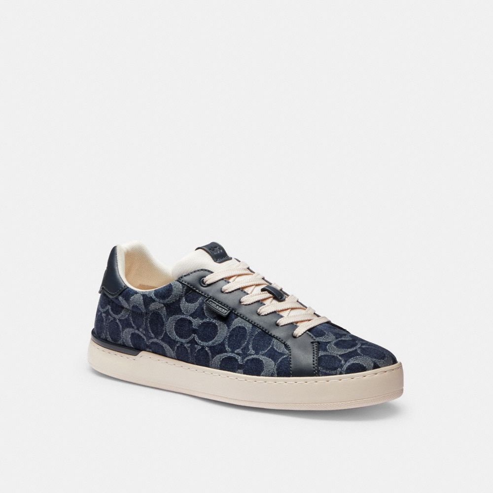Coach Lowline Low Top Sneaker In Signature Denim Azuis | COH866818