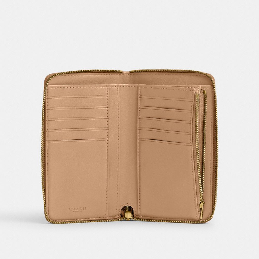 Coach Medium Zip Around Wallet Prateadas | COH865578