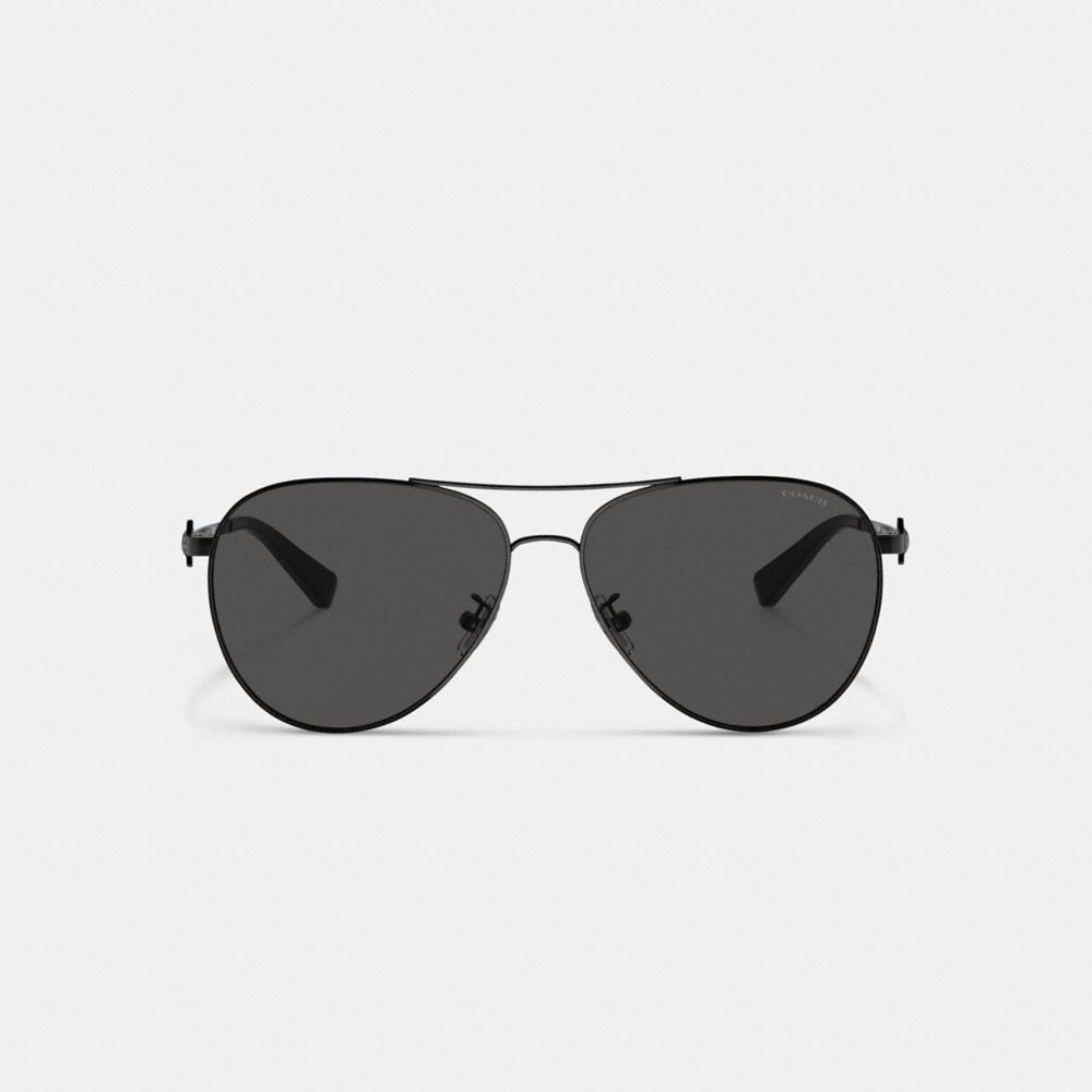 Coach Metal Aviator Sunglasses Pretas | COH866345
