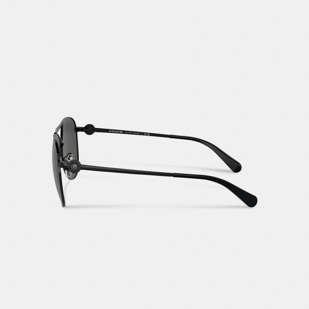 Coach Metal Aviator Sunglasses Pretas | COH866345
