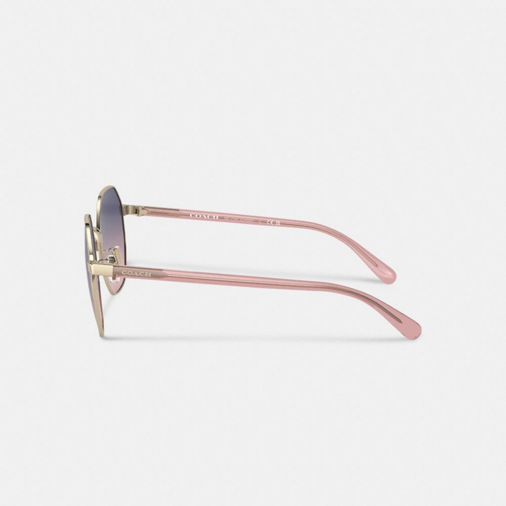 Coach Metal Hexagon Sunglasses Roxo Rosa | COH866356