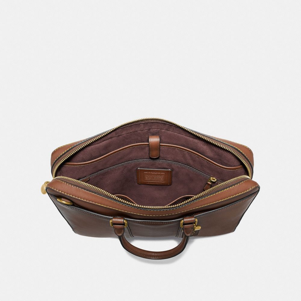 Coach Metropolitan Slim Brief Marrom | COH866525