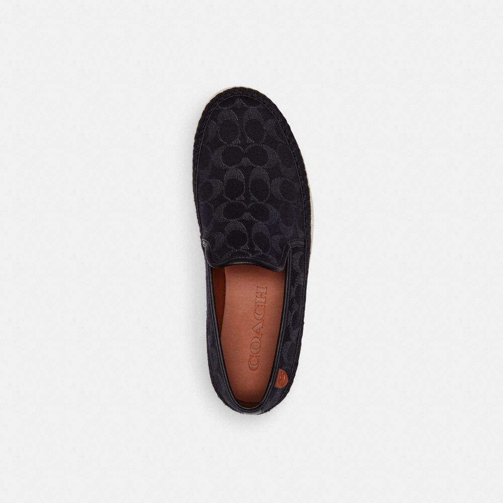 Coach Miles Espadrille In Signature Denim Pretas Azuis | COH866837