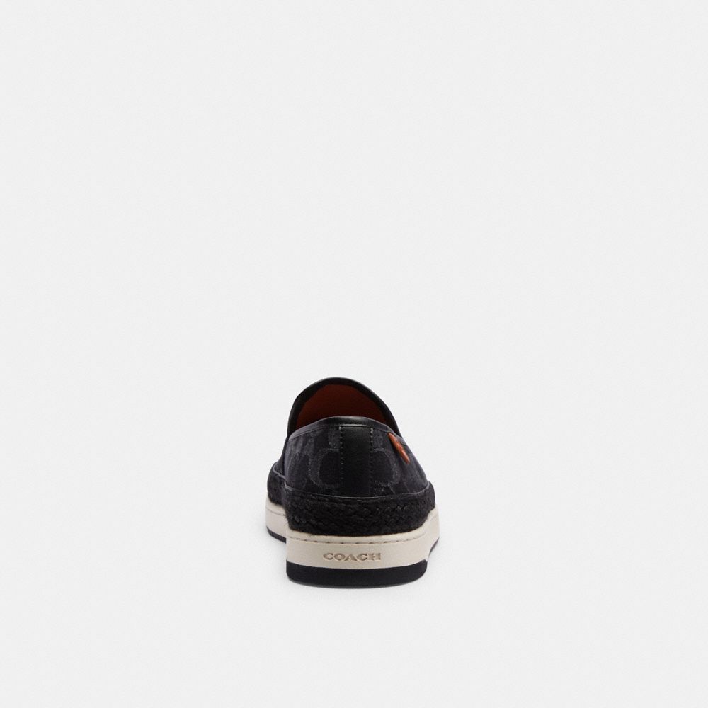 Coach Miles Espadrille In Signature Denim Pretas Azuis | COH866837