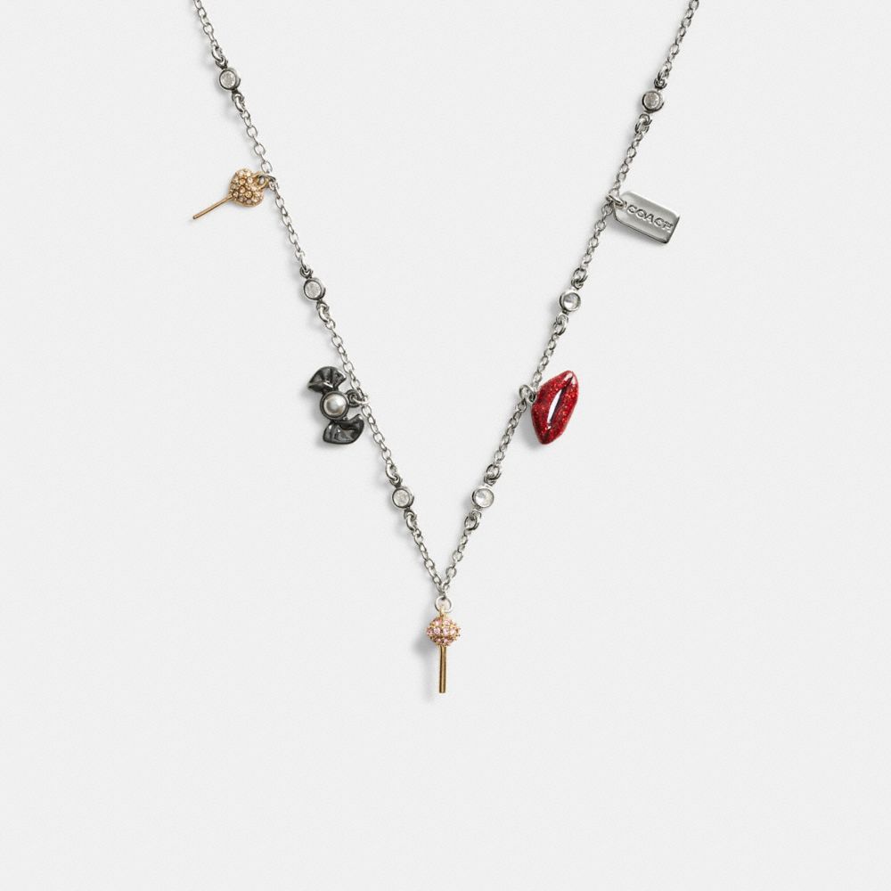 Coach Mini Candy Charm Necklace Prateadas Multicoloridas | COH866119