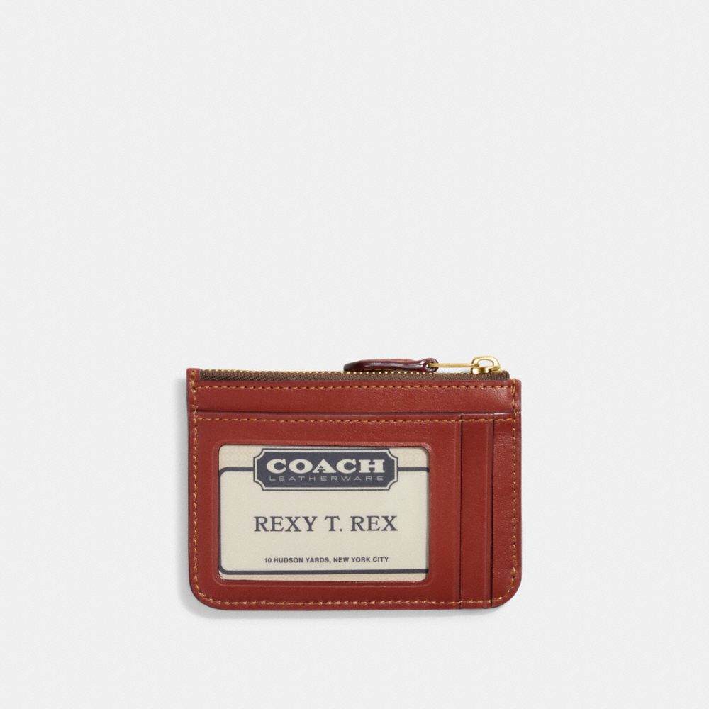 Coach Mini Skinny Id Case In Signature Canvas Marrom Vermelhas | COH865602