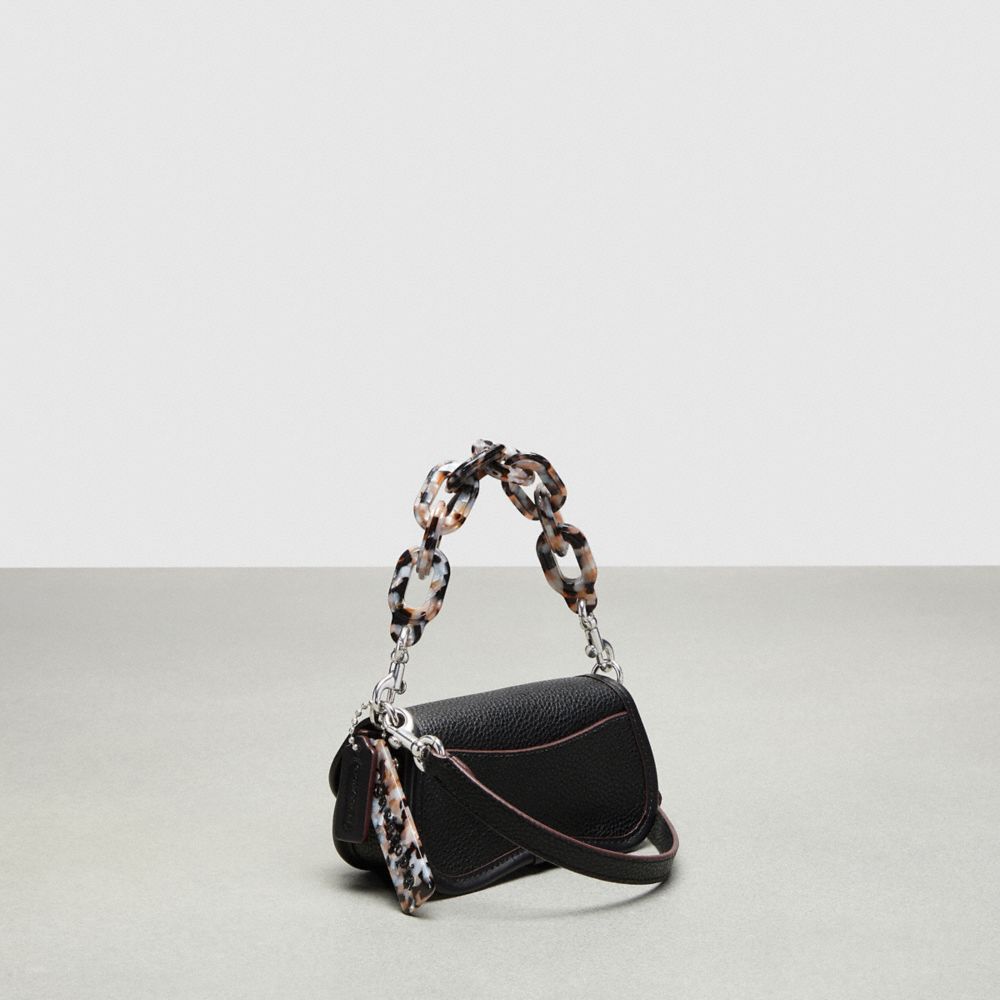 Coach Mini Wavy Dinky Bag With Crossbody Strap In Coachtopia Leather Pretas | COH865269