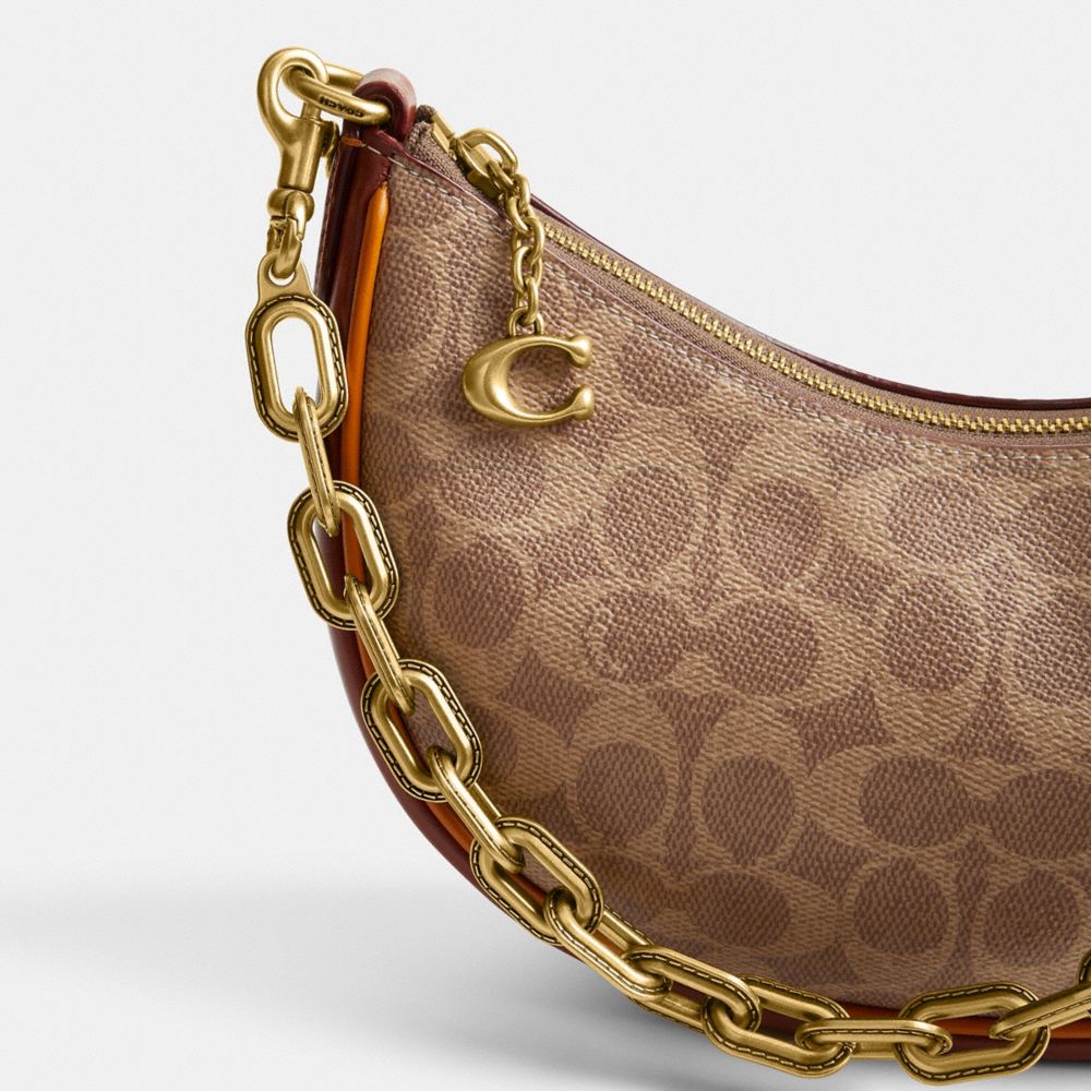 Coach Mira Shoulder Bag In Signature Canvas Marrom Vermelhas | COH865357