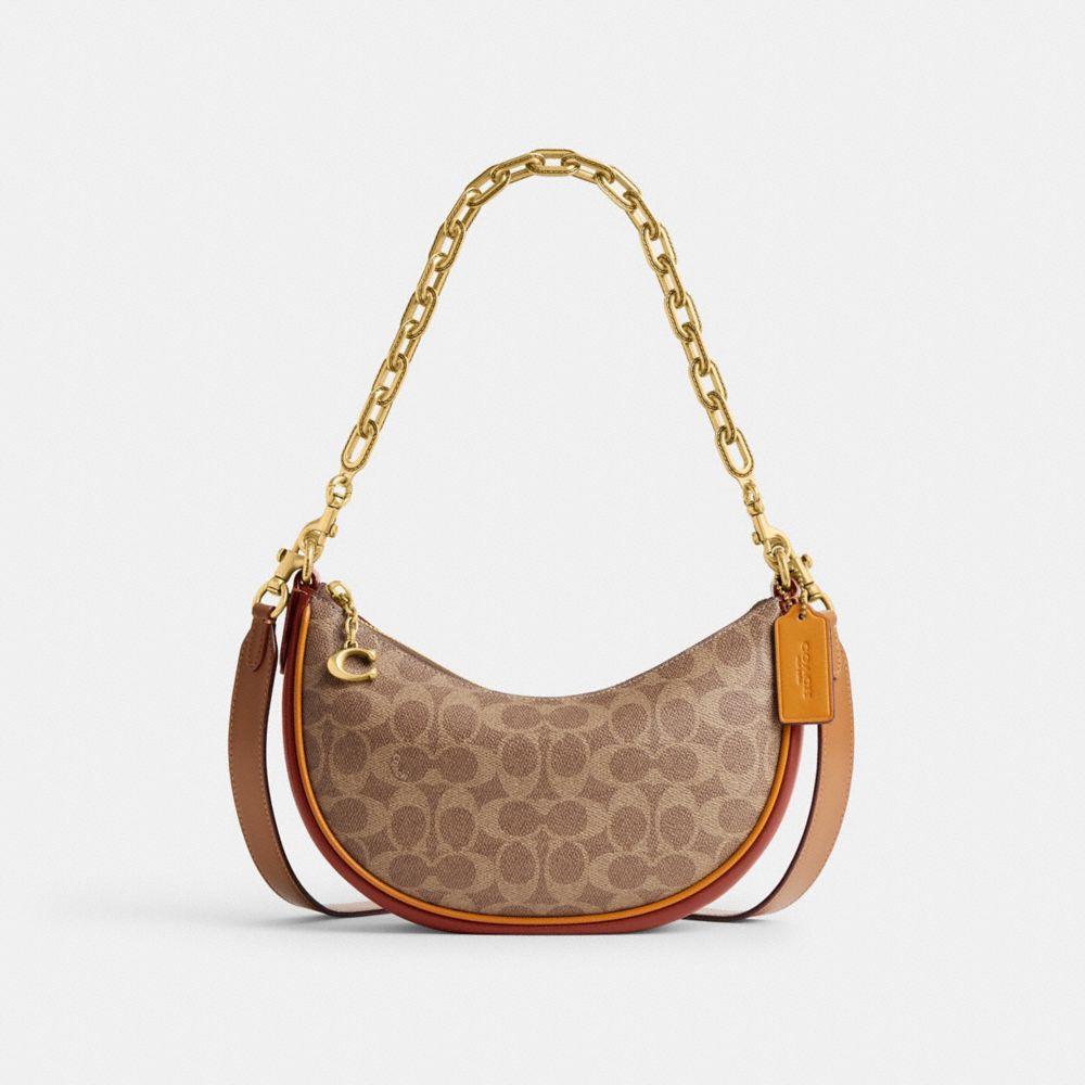 Coach Mira Shoulder Bag In Signature Canvas Marrom Vermelhas | COH865357