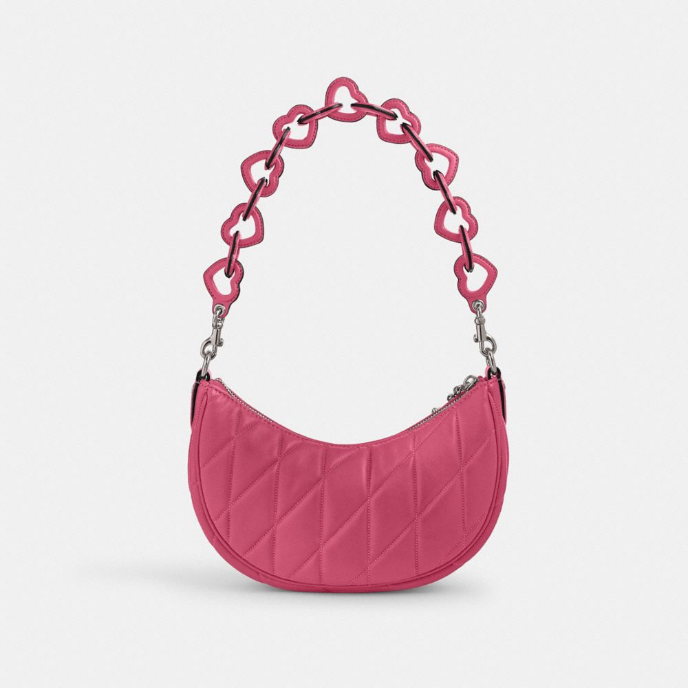 Coach Mira Shoulder Bag With Pillow Quilting And Heart Strap Prateadas | COH865302