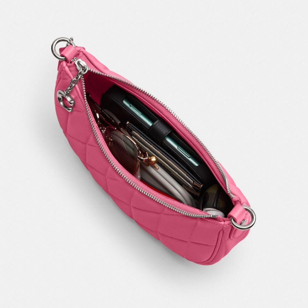 Coach Mira Shoulder Bag With Pillow Quilting And Heart Strap Prateadas | COH865302