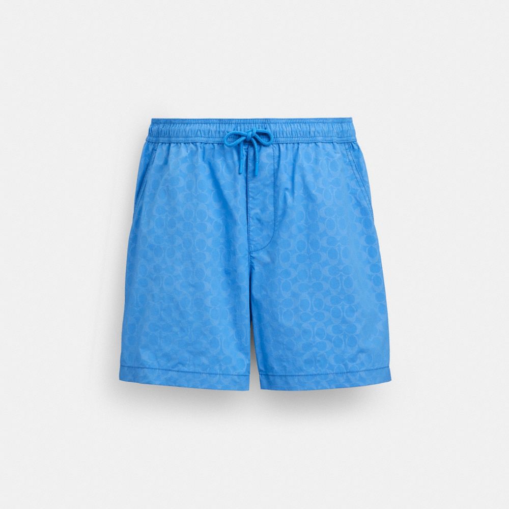 Coach Monochrome Shorts In Recycled Nylon Azuis | COH866945