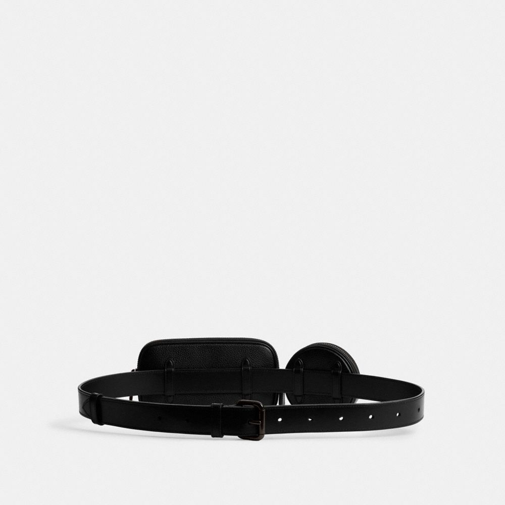 Coach Multi Pouch Belt Bag Pretas | COH866681